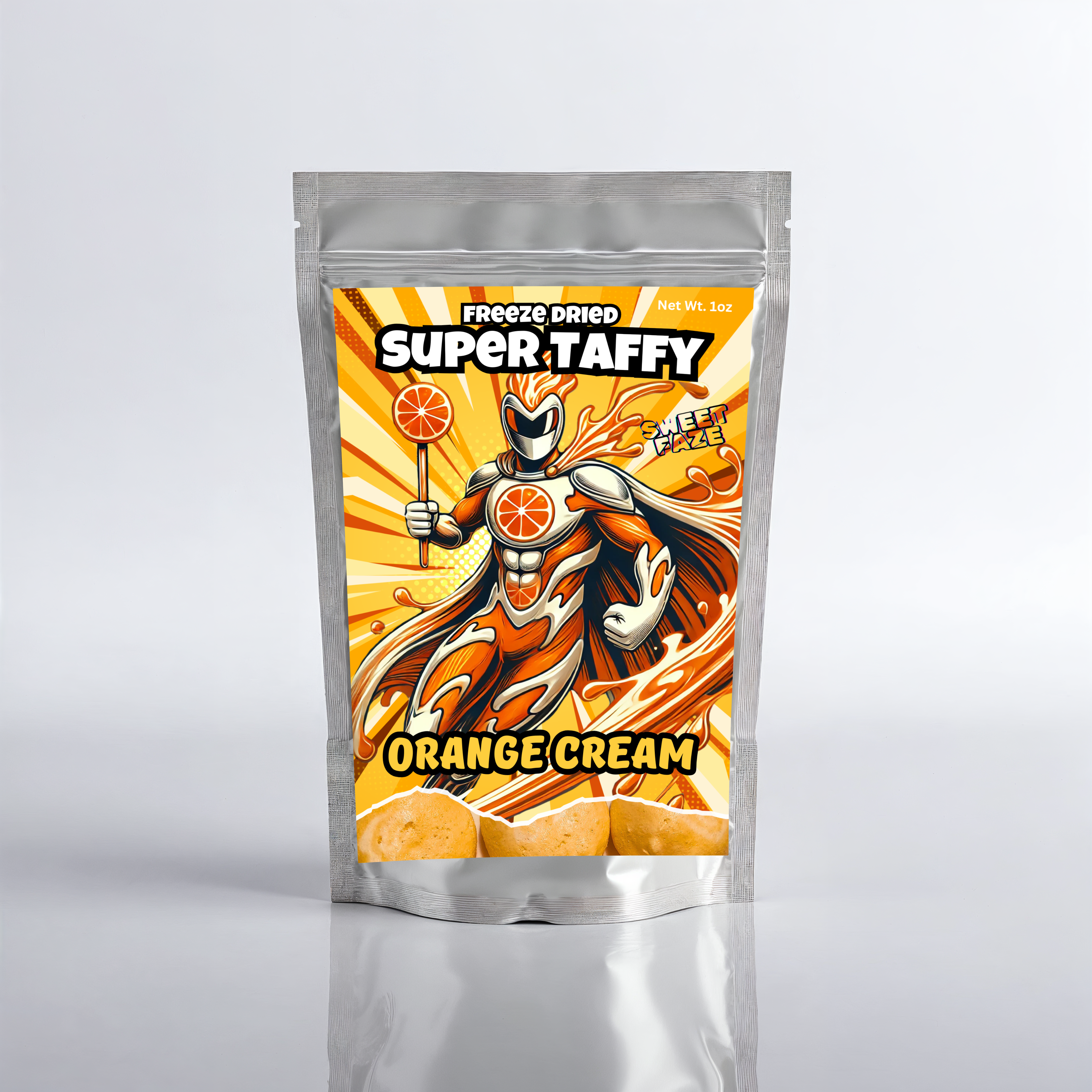 Freeze Dried Super Taffy - Orange Cream | Sweet & Tangy Crunch