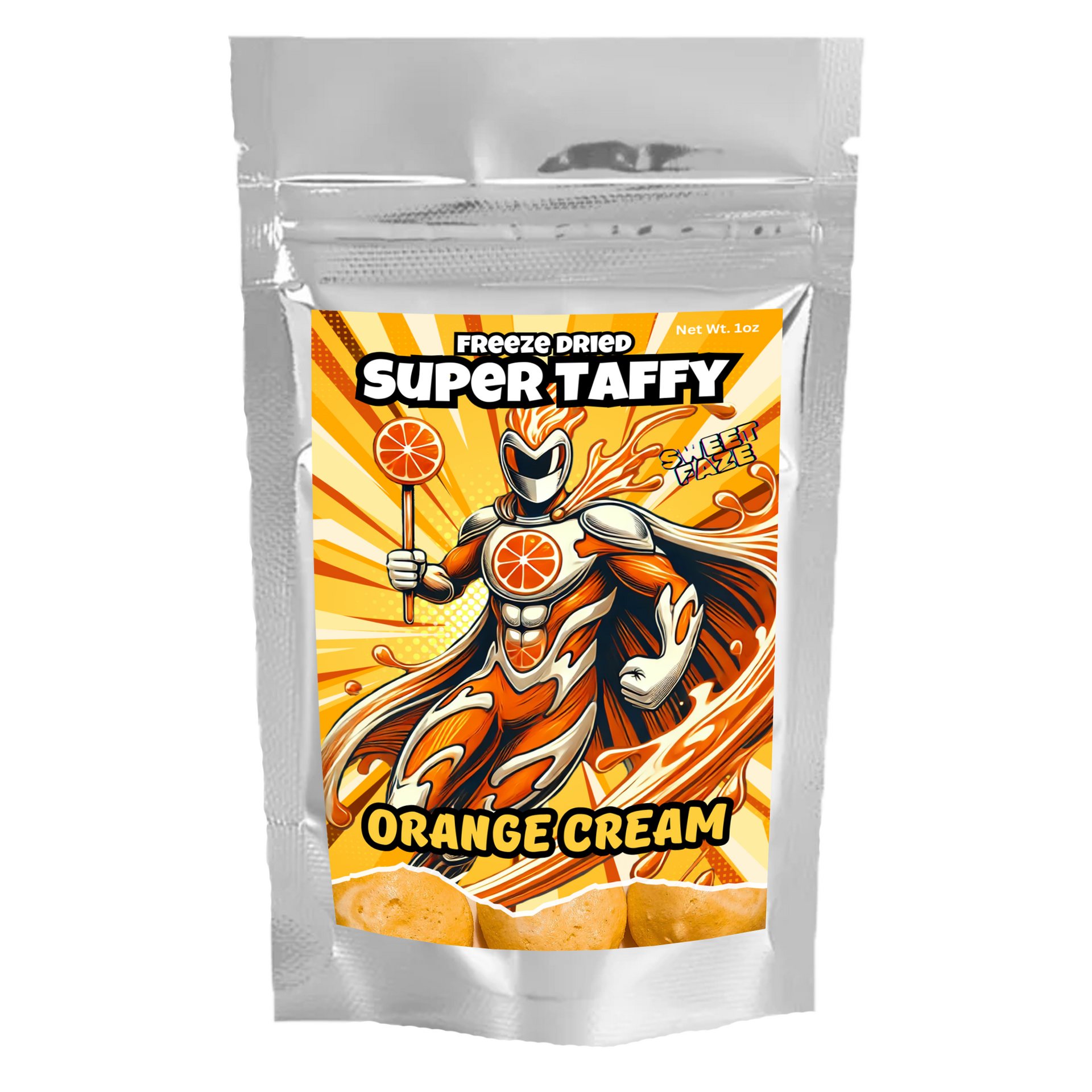 Freeze Dried Super Taffy - Orange Cream | Sweet & Tangy Crunch