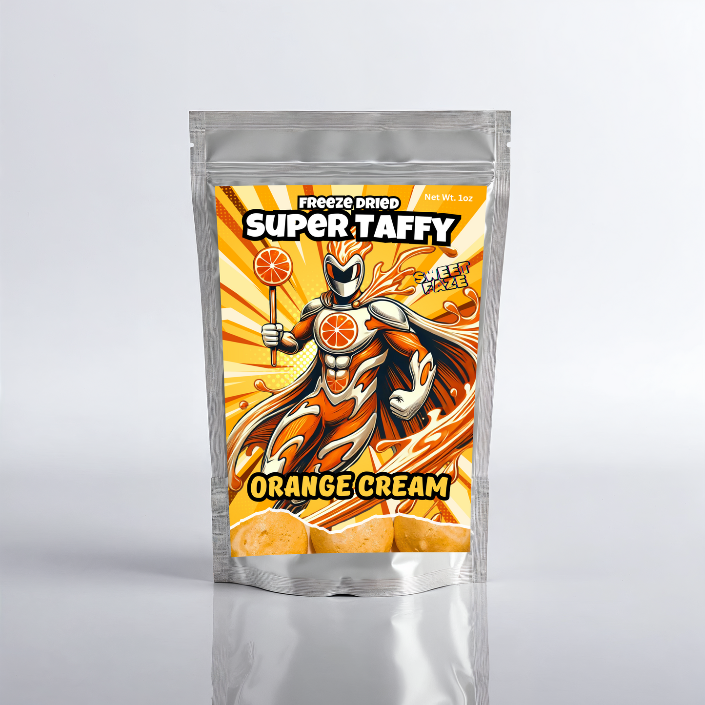 Freeze-Dried Orange Cream Taffy