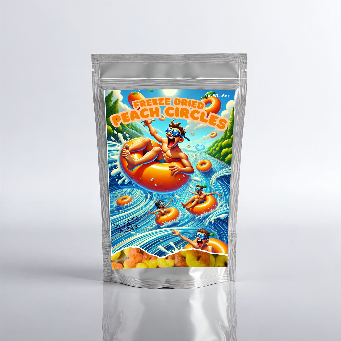 Freeze-Dried Peach Circles Case of 5
