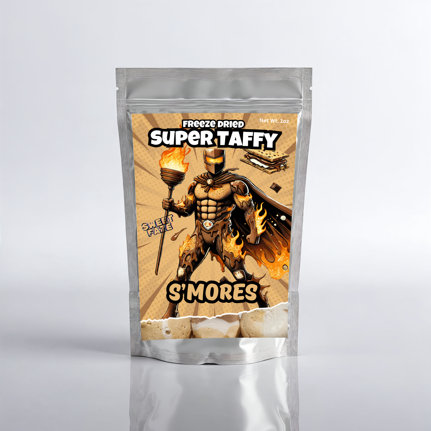 Freeze-Dried S'mores Taffy