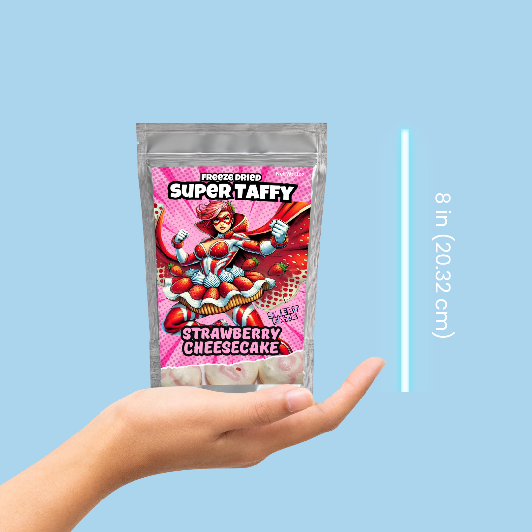 Freeze-Dried Strawberry Cheesecake Taffy