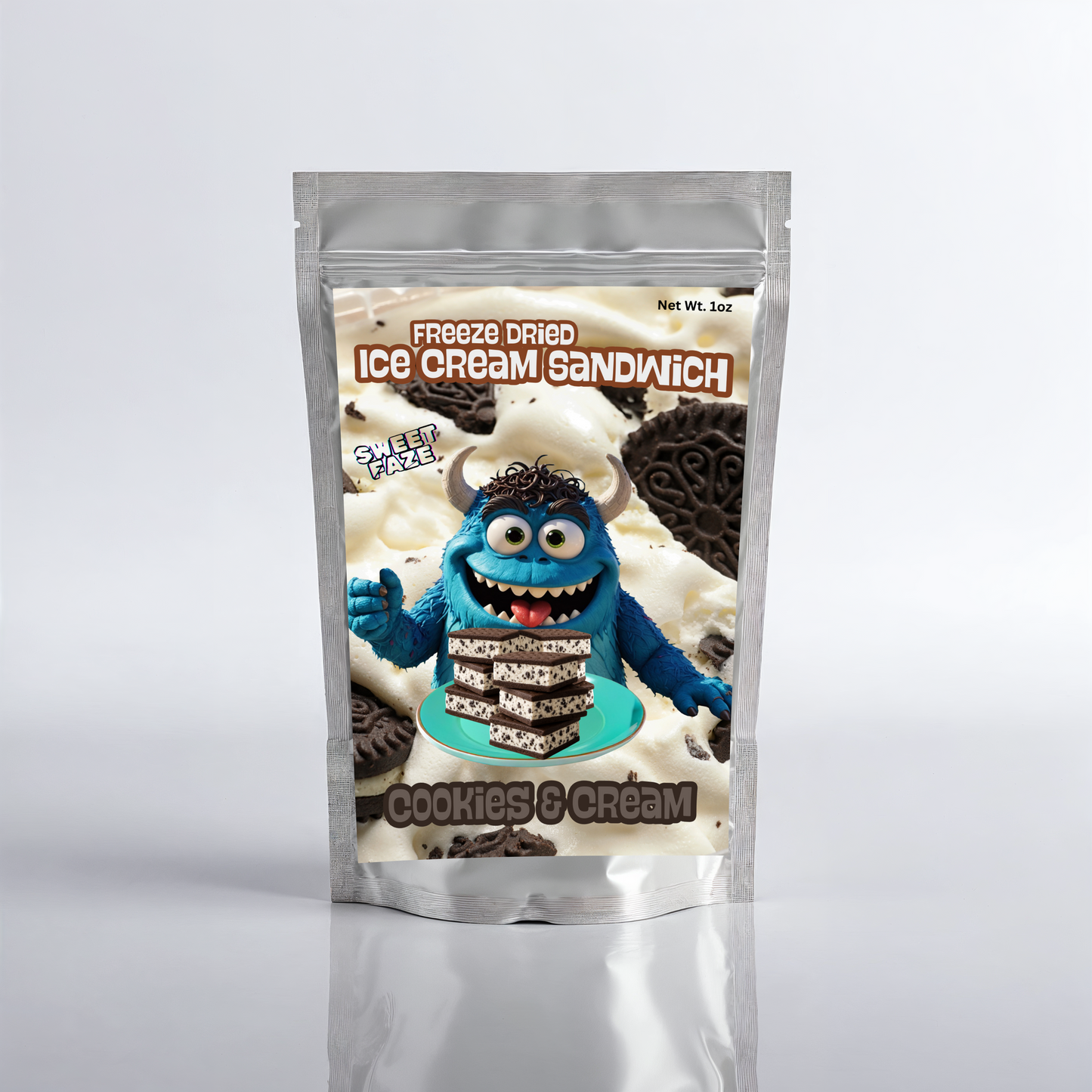 Freeze-Dried Ice Cream Sandwich | Cookies & Cream Case of 5