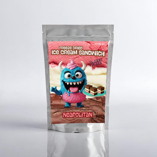 Freeze-Dried Ice Cream Sandwich | Neapolitan Case of 5